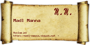 Madl Manna névjegykártya